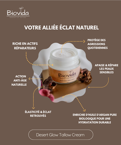 Desert Glow Tallow Cream - Soin bio Tallow & Argan