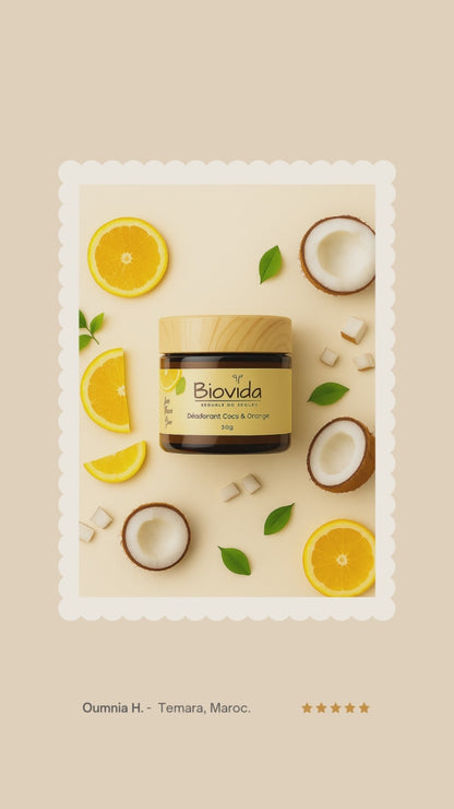 Déodorant naturel Biovida   - Coco & Orange